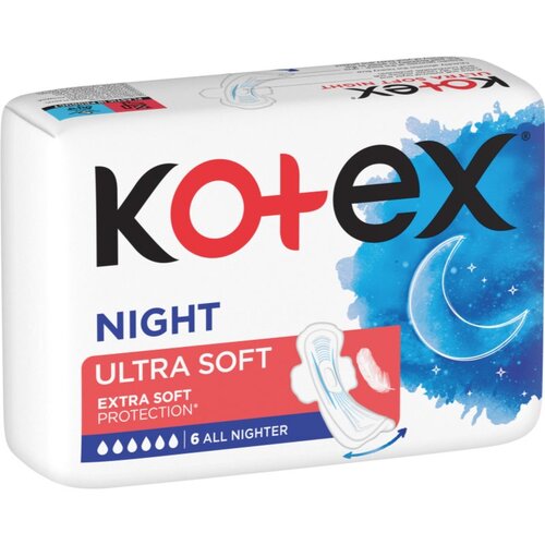 Kotex Ultra Soft Night vložki 6 kos Cene
