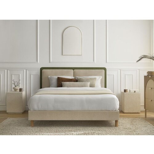 Bobochic Paris Zelena oblazinjena oblazinjena zakonska postelja z letvenim dnom 140x190 cm Mara &amp;ndash; Slike