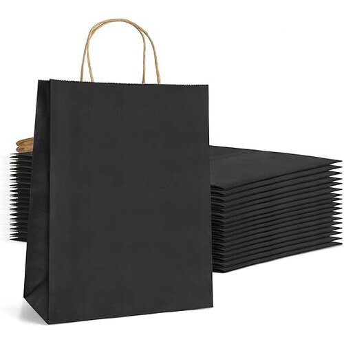 INF Papirnate vrečke darilne vrečke z ročaji 10-pak Black, (21535428) Cene