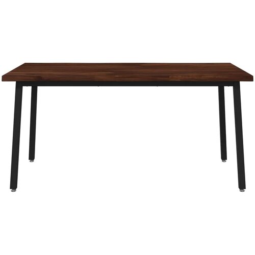  Stol za blagovanje s prirodnim rubom 160 x 80 x 75 cm - tamno smeđa i crna 160 x 80 x 75 cm Živi rub Slike
