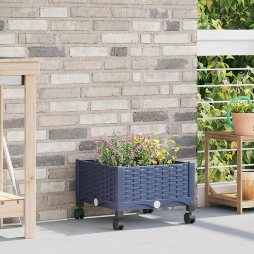  Vrtni saksija s kotačima Plavo Sivo 40 x 40 x 33 cm PP - Plavo-siva 40 x 40 x 23 cm s kotačima Cijene