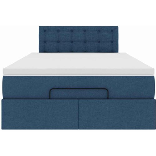  Otomanski krevet s madracem plavi 120x200 cm tkanine Slike