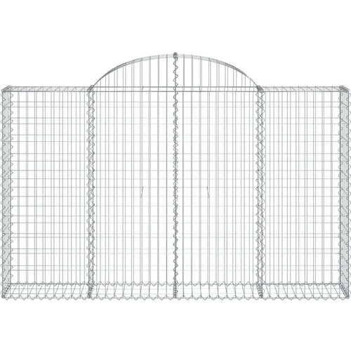  Lučne gabionske ko&amp;scaron;are 10kom 200x30x120/140cm pocinčano željezo Slike