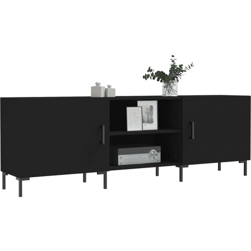  ormarić crni 150 x 30 x 50 cm od konstruiranog drva Slike