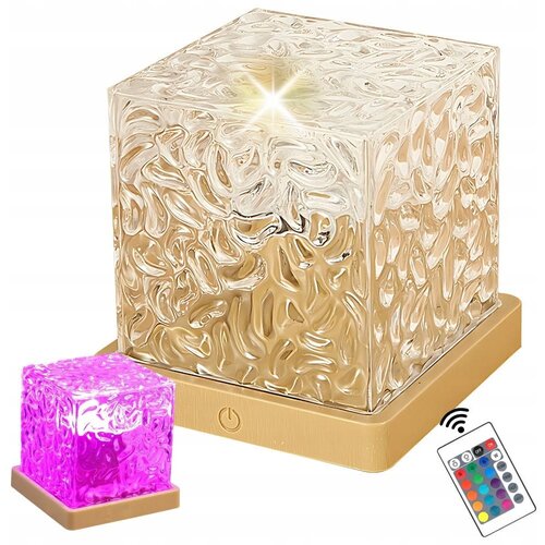  Akrilna aku. LED RGB kristalna svetilka kocka USB + daljinec Cene