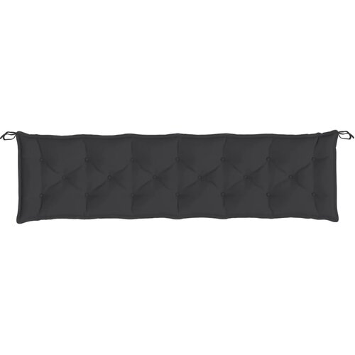  Jastuci za vrtnu klupu 2 kom crno 200x50x7 cm tkanine Oxford Slike