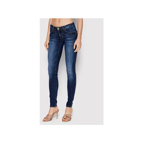 Guess Jeans hlače W2YAJ2 D4Q03 Modra Skinny Fit