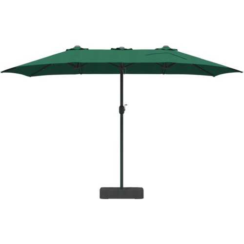  Vrtni suncobran Zelena 385 x 209 x 244 cm tkanina Slike