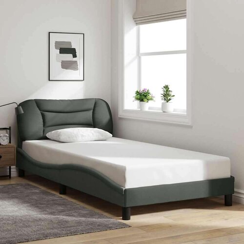  Posteljni okvir brez vzmetnice temno siv 100x203 cm tkanina, (21086500) Cene