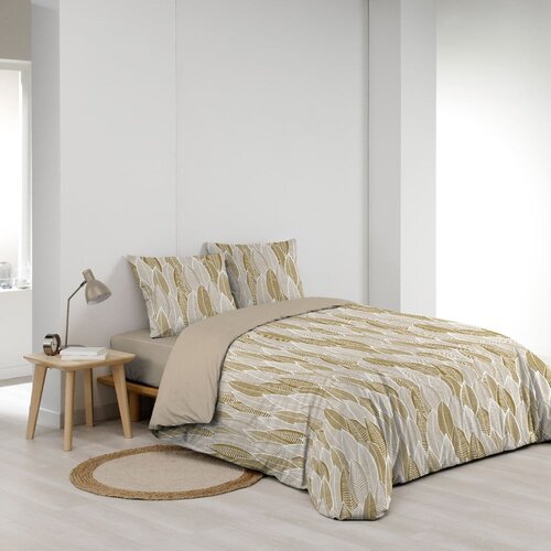 Douceur d int&amp;eacute;rieur Oker rumena podalj&amp;scaron;ana posteljnina za zakonsko posteljo iz mikrovlaken 240x220 cm Kim &amp;ndash; Slike