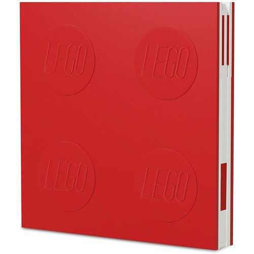 Lego Crvena četvrtasta bilježnica s gel kemijskom olovkom LEGO®, 15,9 x 15,9 cm Cene