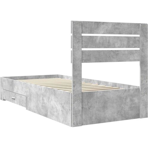  Krevetna konstrukcija s ladicama Betonski sivi 90 x 190 cm Slike