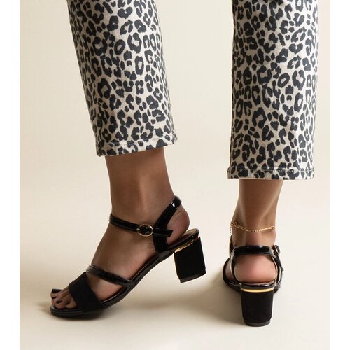 Gemre Black sandals with a combination of materials Hambly Slike