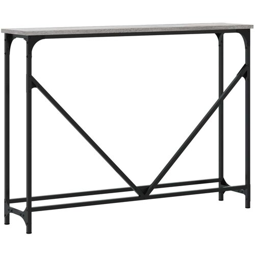  Konzolni stol siva boja hrasta 102x22 5x75 cm konstruirano drvo Slike