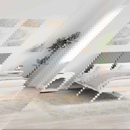  Okvir za krevet s uzglavljem Bijelo 120 x 190 cm tkanina Cene