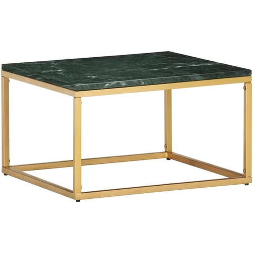  Klubska mizica zelena 60x60x35 cm kamen z marmorno teksturo