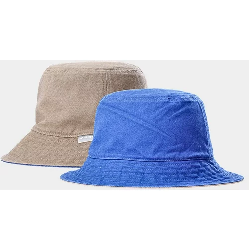 4f Men's reversible bucket hat - beige/blue