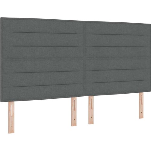  Naslon za glavu Tamno siva 180 cm Tkanina Slike