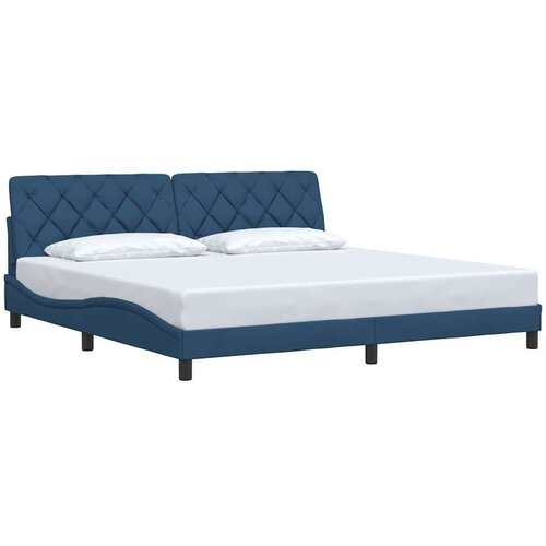 VidaXL Okvir za krevet bez madraca plavi 200x200 cm od tkanine - Plava 200 x 200 cm Slike