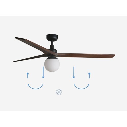 Faro 34276-11L - Plafonski ventilator KLIM L 1xE27/15W/230V orah/crna + daljinski upravljač Slike