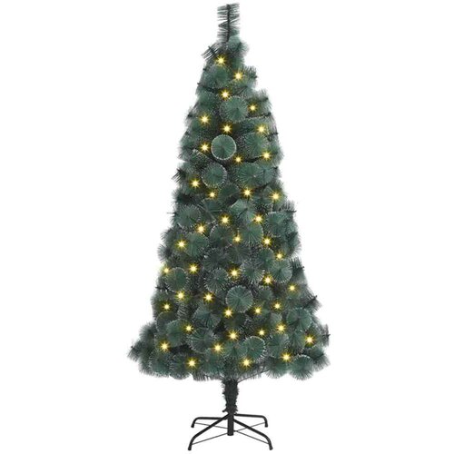 vidaXL Umjetno božićno drvce S LED lampica Zelena 40 x 40 x 180 cm PET Cene