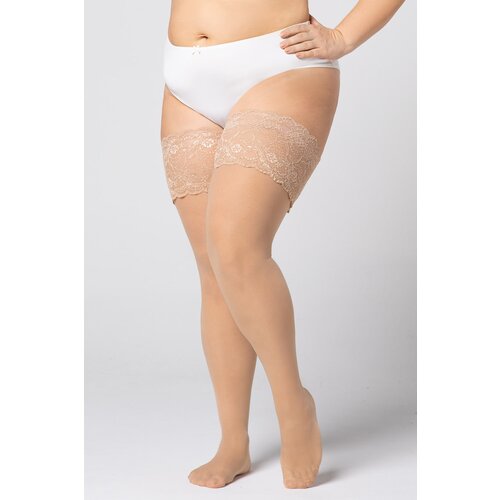MONA QUEEN Samostoječe nogavice Plus Size Divine 30 DEN Cene