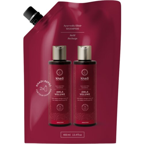 Khadi Ajurvedski Elixier &amp;scaron;ampon Amla Volume - Refill 400ml Slike
