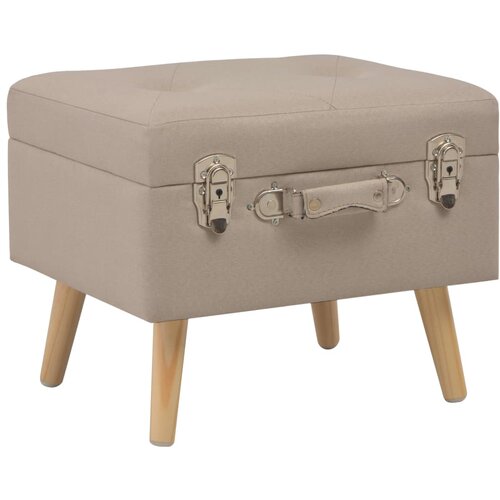The Living Store Stolček za shranjevanje 40 cm bež blago - Stolček, (21482138) Slike