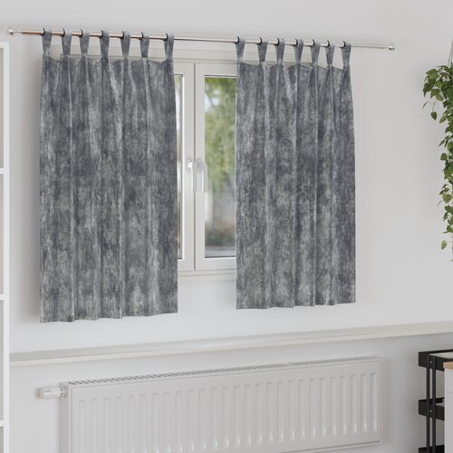 vidaXL sametne zavese 2 kosa z očesi siva 140x140 cm Cene