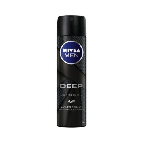 Nivea Men Deep Black Carbon 48H antiperspirant deodorant v spreju 150 ml za moške Cene