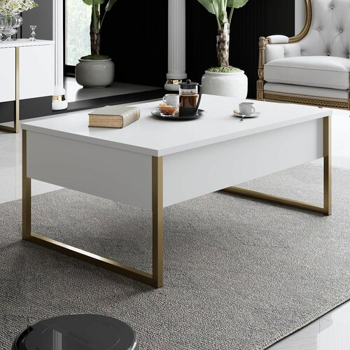 Luxe - White, Gold WhiteGold Coffee Table Slike