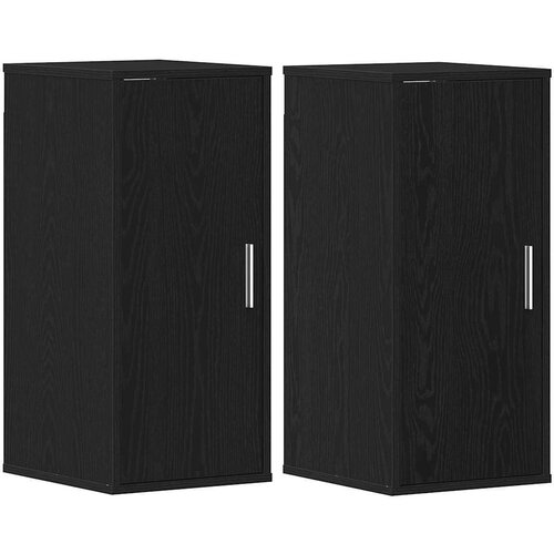  Ormarići za cipele 2 kom crni hrast 32 x 35 x 70 cm od iverice Slike