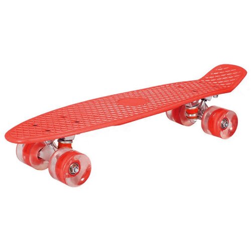 Skateboard z LED kolesi Rdeč Slike