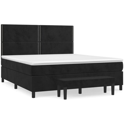 Maison Chic Box spring postelja - Vzmetna postelja z vzmetnico črna 180x200 cm žamet SL14294, (21882000) Cene