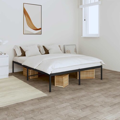 Metalni okvir za krevet crni 140x190 cm Cijene
