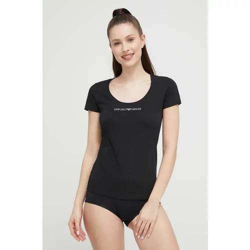 Emporio Armani Underwear Majica lounge črna barva