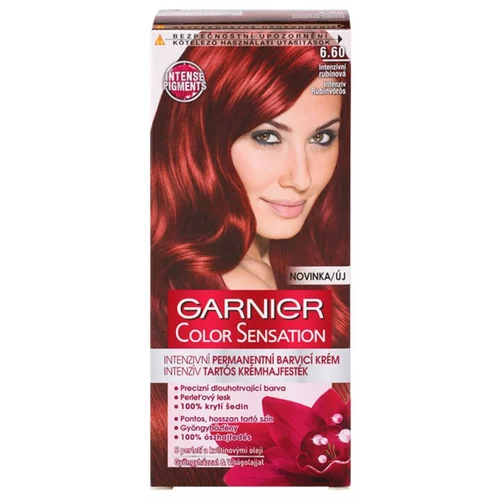 Garnier color Sensation trajna barva za lase 40 ml odtenek 6,60 Intense Ruby