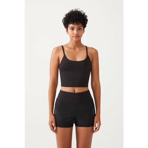 LOS OJOS Sports Shorts - Black - Normal Waist Slike
