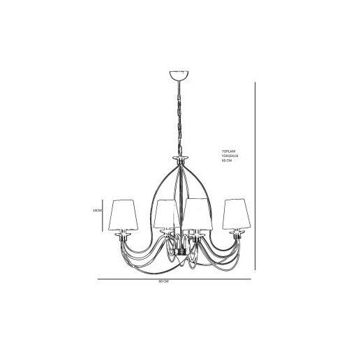 Opviq Luster Berfin, 60 cm, E14 Slike