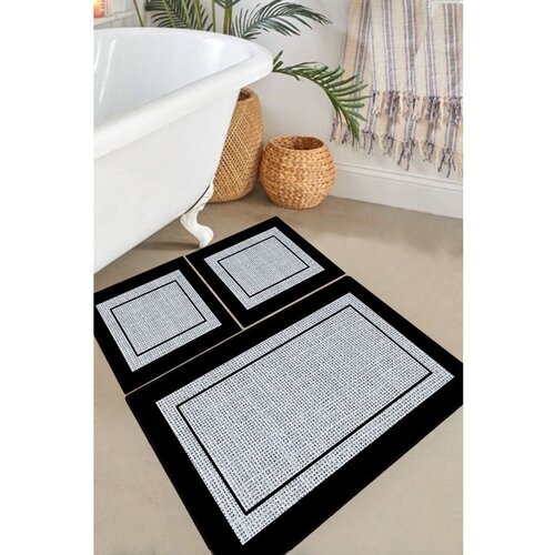  Regona - Grey Grey Bathmat Set (3 Pieces) Cene