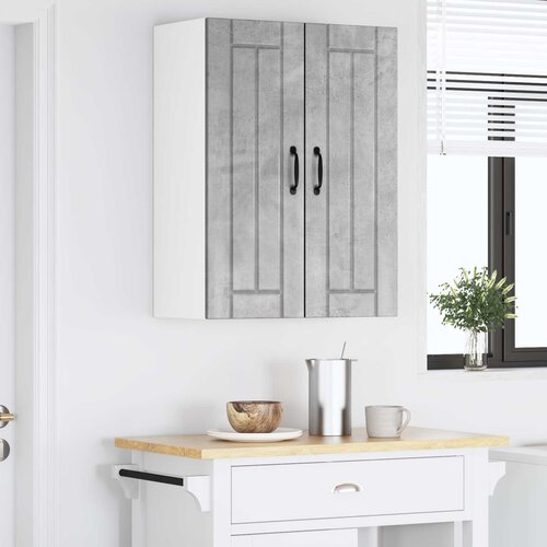  Ormar za Zid Lucca 2 pcs Betonska siva 30 x 31 x 80 cm Slike