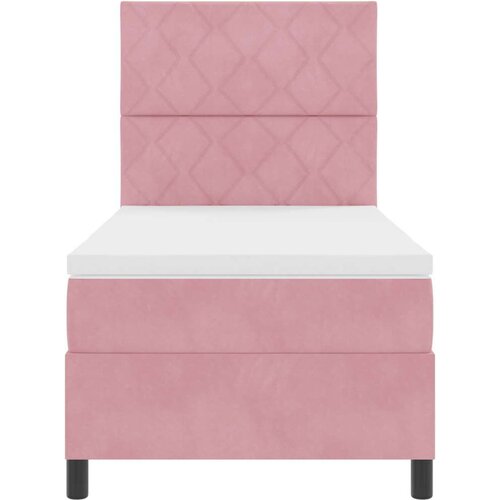 vidaXL Box Spring Krevet s Madracem Ružičasta 90x200 cm Baršun Cijene