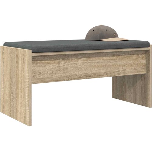  Klupa za hodnik s jastukom Sonoma hrast 83 x 38 x 40 cm Slike