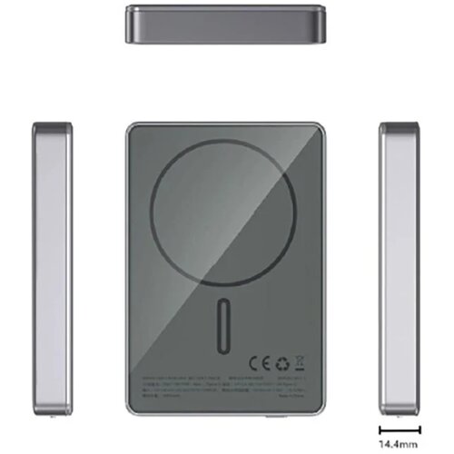 Puridea apollon power bank bezični 15W, 5000 mah, alu sivi Cene