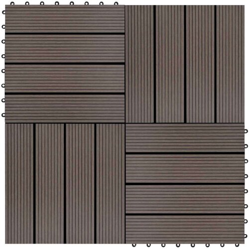  Pločice za trijem 22 kom 30 x 30 cm 2 m² WPC tamnosmeđe Cijene