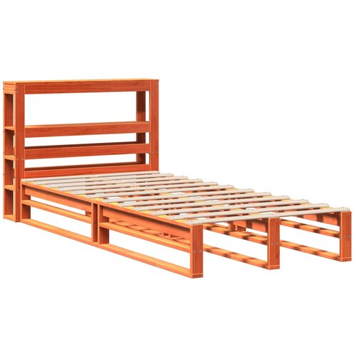 VidaXL Okvir kreveta bez madraca vo&amp;scaron;tano smeđi 75 x 190 cm od borovine Slike