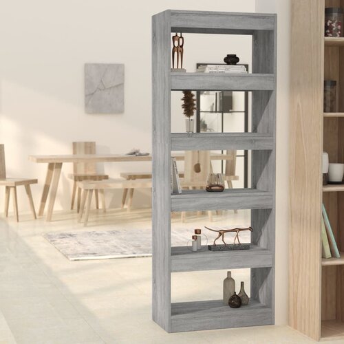 VidaXL Ormarić za knjige / pregrada sivi hrast 60x30x166 cm od iverice Slike