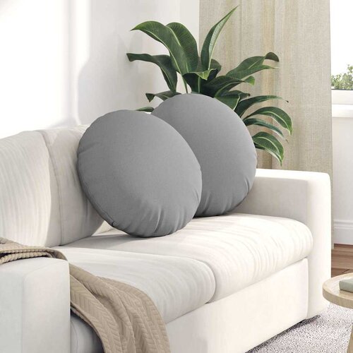 vidaXL Sedežne blazine 2 pcs Oblačno siva &Oslash;50 x 19 cm blago Cene