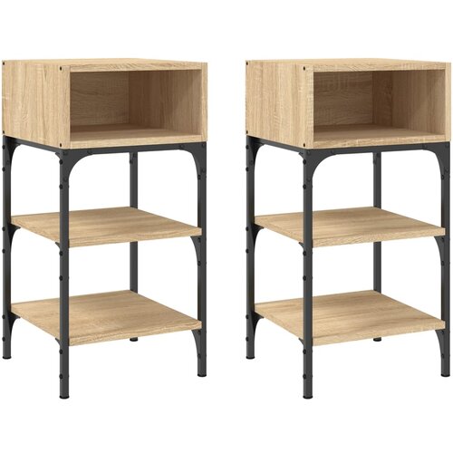 Maison Chic Dvo delni komplet Nočne omarice - Nočne mize sonoma hrast 35x34,5x70 cm inženirski les, (21688649) Slike