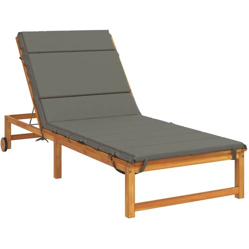  Jastučić za ležaljku GEMERT 100% poliester Siva 200 x 70 x 3 cm - Siva 200 x 70 x 3 cm Melange Slike